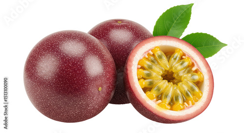 Isolated Passion Fruit Still Life