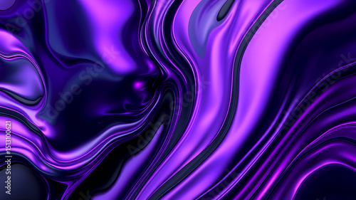 Abstract Purple and Black Liquid Swirl Texture Background