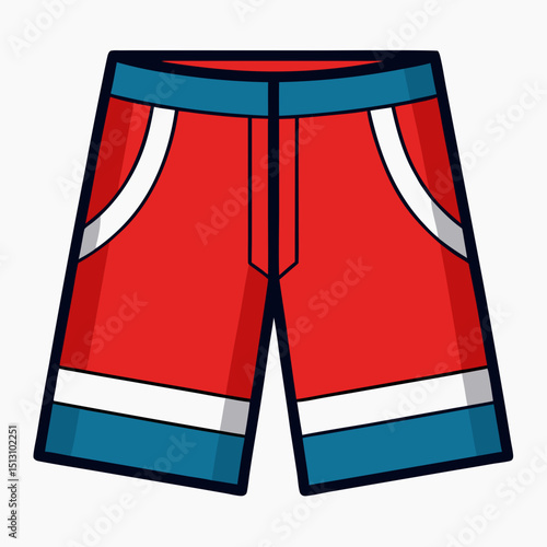bermuda short vector illustration, isolated on white background