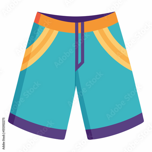 bermuda short vector illustration, isolated on white background