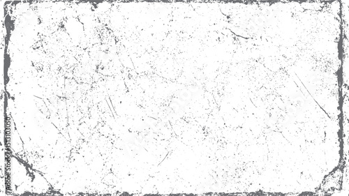 Old distressed monochrome grunge vector texture. Black and white surface with chips and scratches. Dusty cracked vintage background for design.