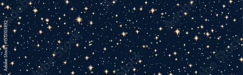 Dark Blue Night Sky With Sparkling Stars