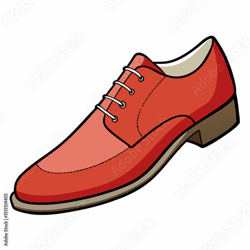 dress leather shoes vector illustration, isolated on white background