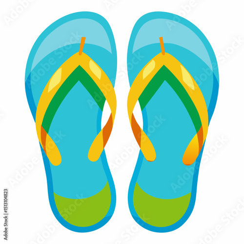 flip-flops vector illustration, isolated on white background