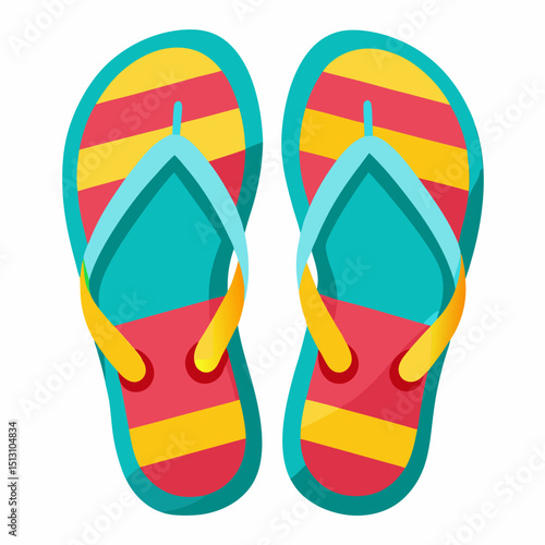 flip-flops vector illustration, isolated on white background