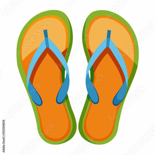 flip-flops vector illustration, isolated on white background
