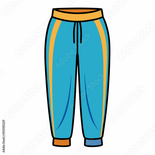 jogger pants vector illustration, isolated on white background