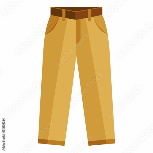 khaki pants vector illustration, isolated on white background
