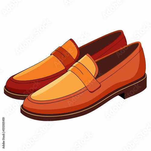 loafers vector illustration, isolated on white background