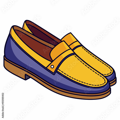 loafers vector illustration, isolated on white background