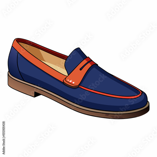 loafers vector illustration, isolated on white background