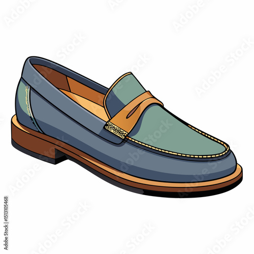 loafers vector illustration, isolated on white background