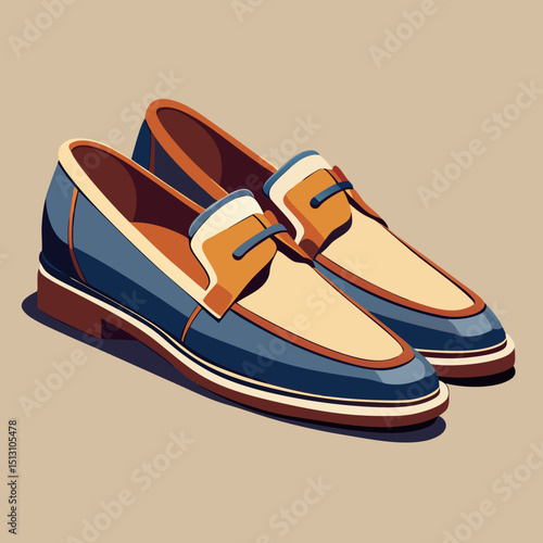loafers vector illustration, isolated on white background