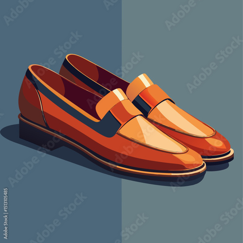 loafers vector illustration, isolated on white background