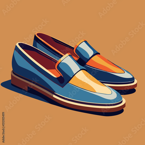 loafers vector illustration, isolated on white background