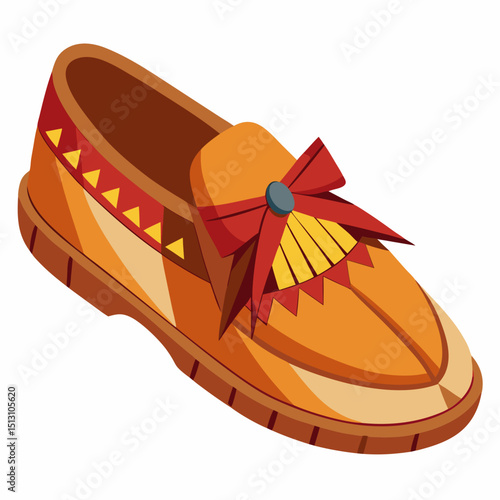 moccasins vector illustration, isolated on white background