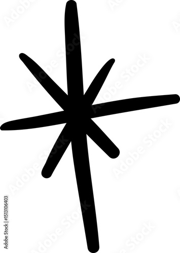Angular Starburst Hand Drawn Sparkle Icon