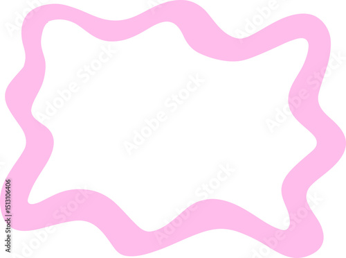 Rounded Star Form Hand Drawn Blob Frame
