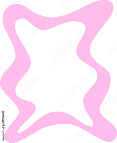 Wavy Frame Hand Drawn Blob Outline