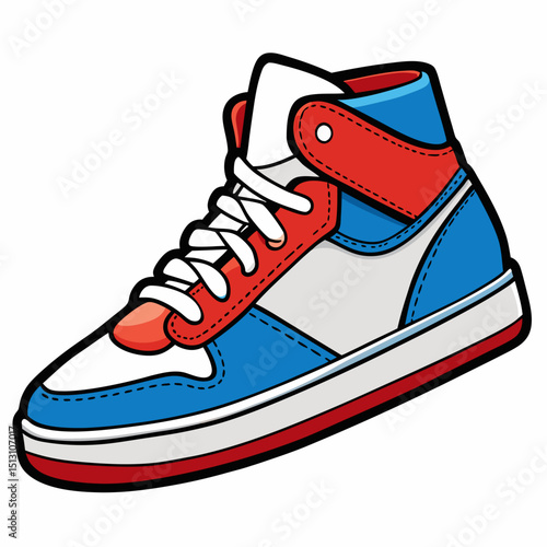 sneakers vector illustration, isolated on white background