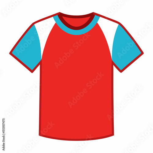 t-shirt vector illustration, isolated on white background