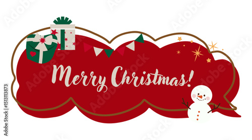 クリスマスのふきだし イラスト