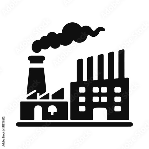 An industry building factory icon design