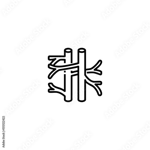 Veins icon logo flat vector design