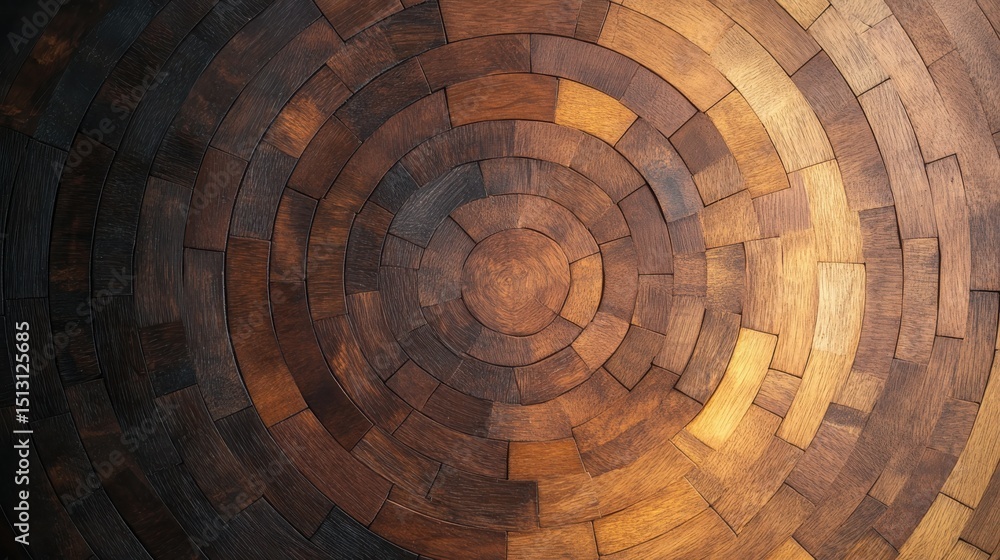 Obraz premium Subtle Earth Tone Gradient with Radial Transition of Warm Wooden Textures