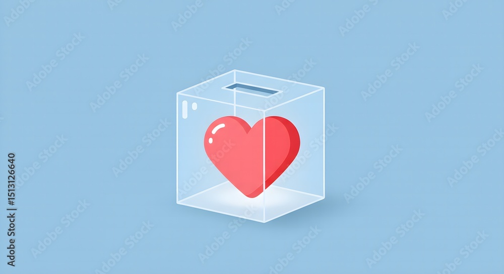 custom made wallpaper toronto digitalCharity donation concept heart donation box concept for charity fundraising and love sharing campaign illustration in blue background