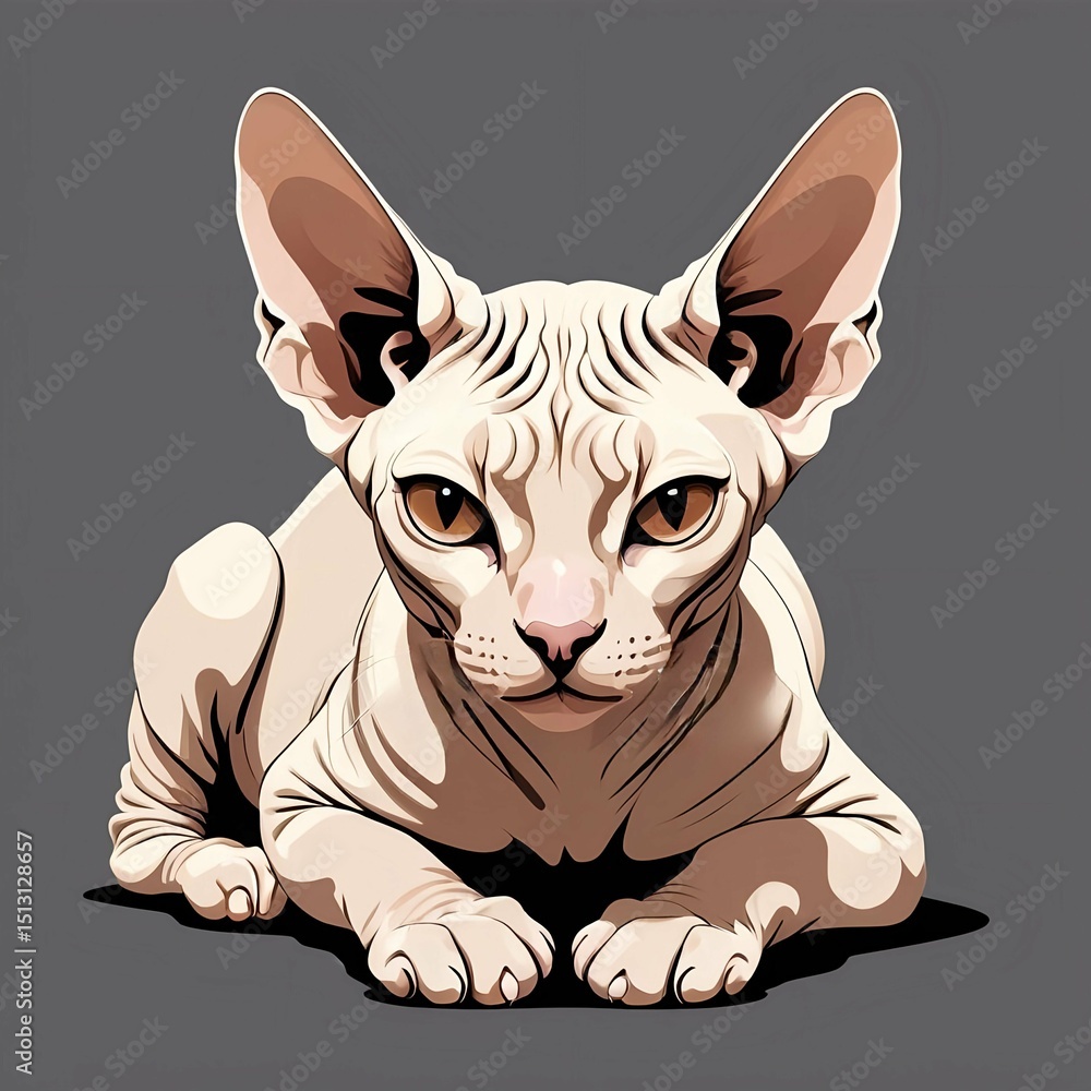 Obraz premium 様子をうかがう猫のスフィンクス
