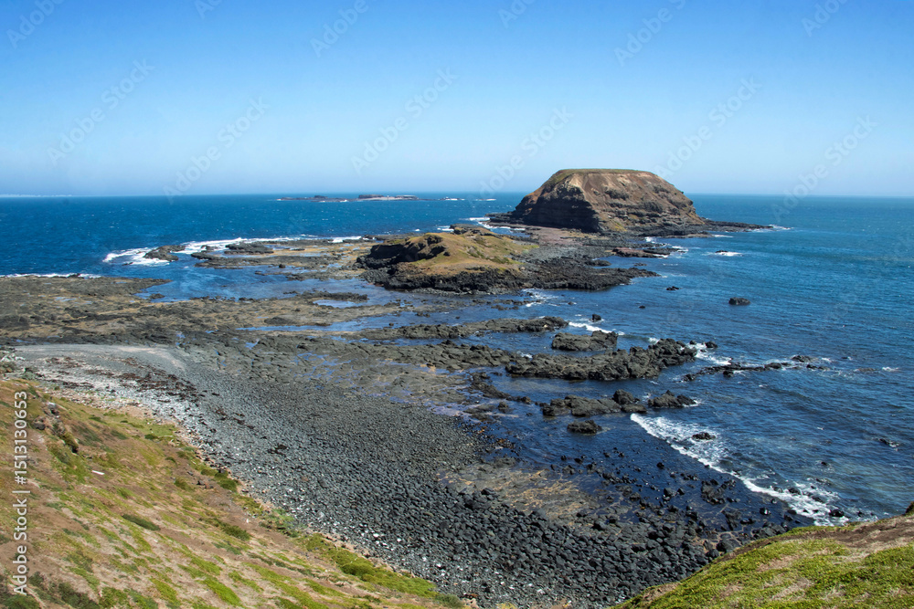 Φωτογραφία Right Point Coastal Landscape, Phillip Island, Victoria, Australia — Rocky Shore
