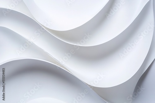Wallpaper Mural Abstract White Paper Texture With Curves Torontodigital.ca