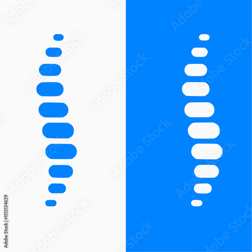 Spine Health Chiropractor Back Pain Symbol Design Element 