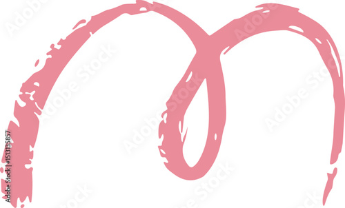 Pink Swirl Doodle Vector Element Icon Shape Design Illustration