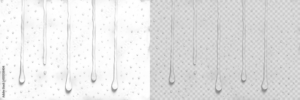 Foto Vector water droplets fall with soft gravity