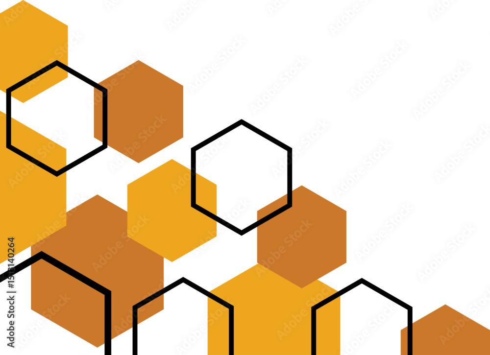 Fototapeta premium Hexagon Outline Corner