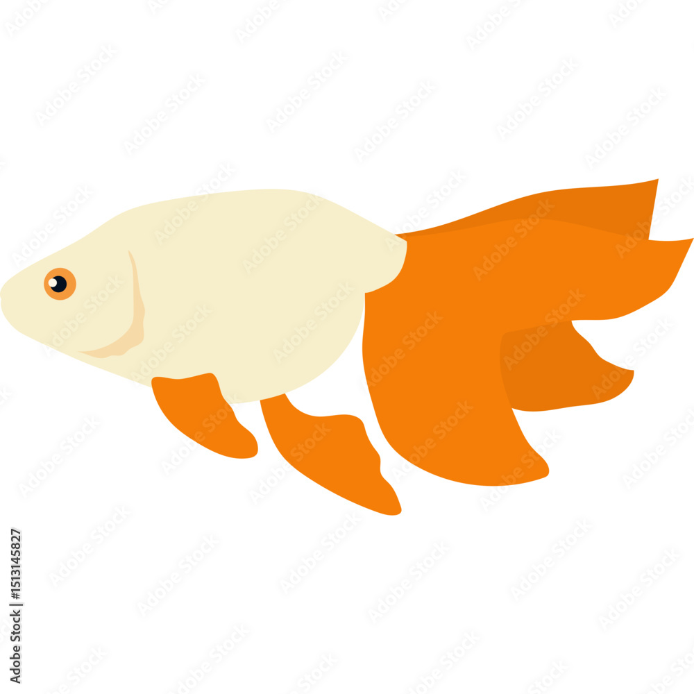 Fototapeta premium Fish Flat Illustration