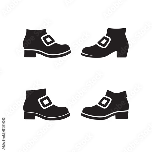 Pilgrim Shoe Icons with Buckles for Traditional Attire