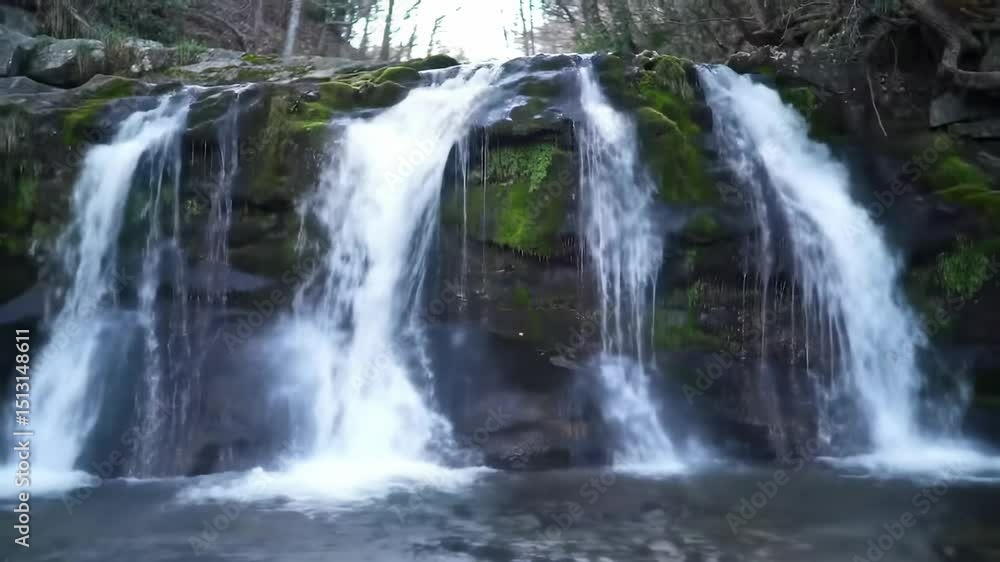 Waterfall cascading over rocks Waterfall cascading over rocks