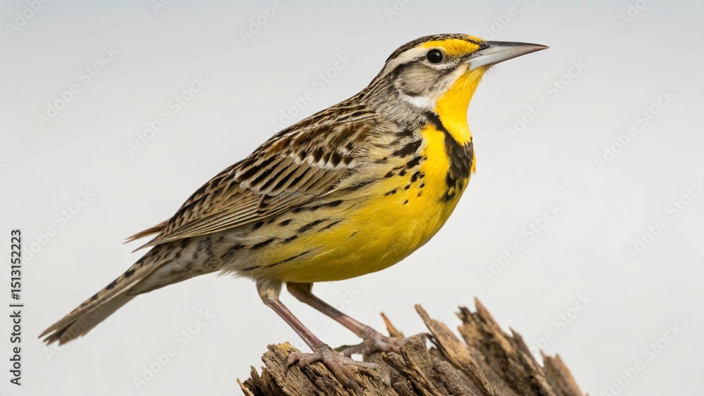 Fototapeta premium Eastern Meadowlark on studio background