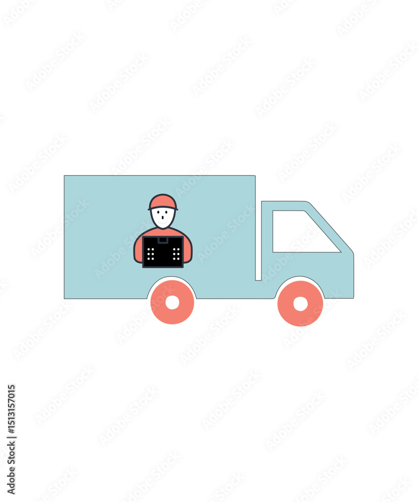 Fototapeta premium delivery truck icon