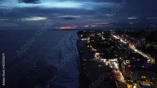 Coxbazar Sea Beach in Bangladesh. World Heritage Site.