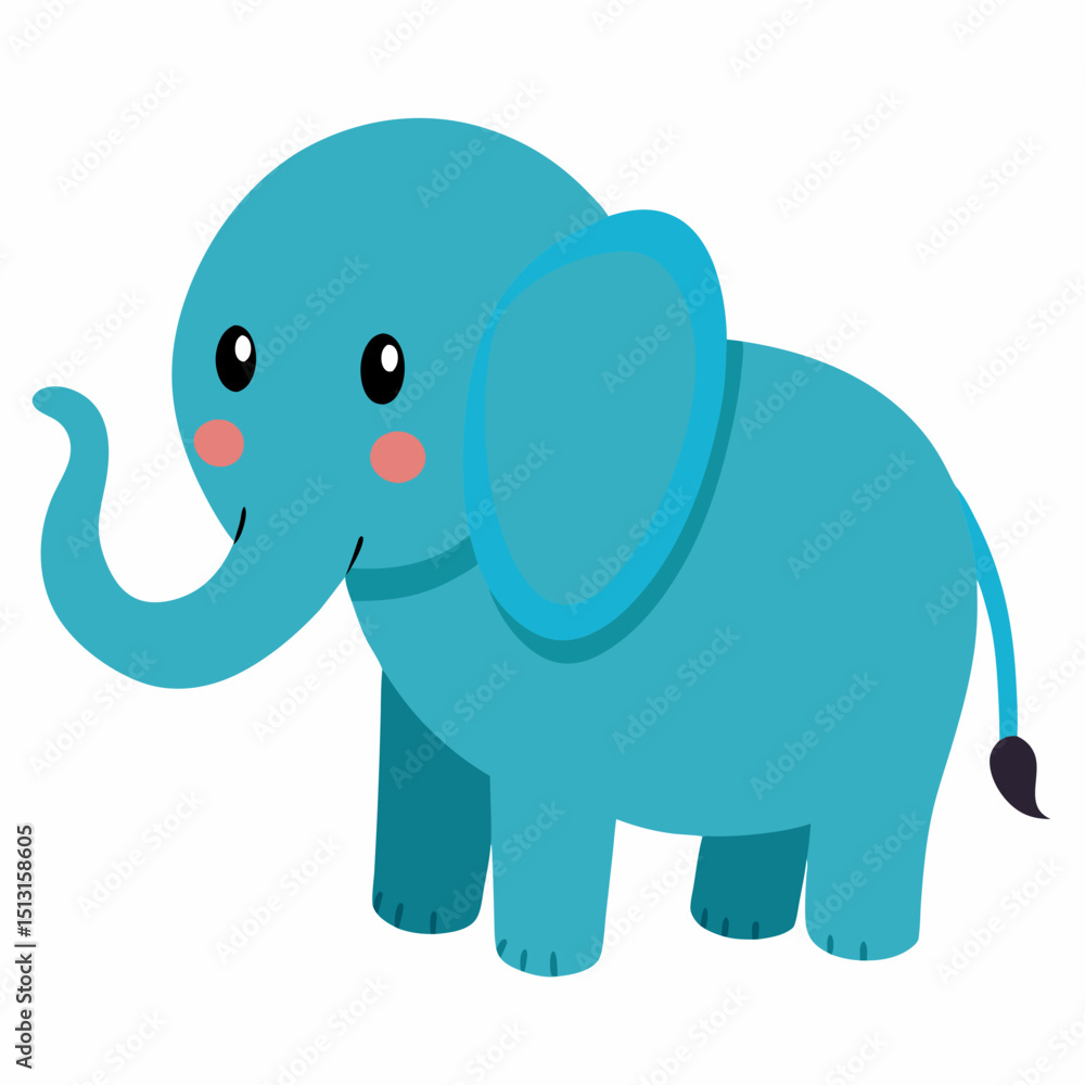 Fototapeta premium funny elephant cartoon