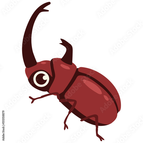 japanese rhino beetle illustration