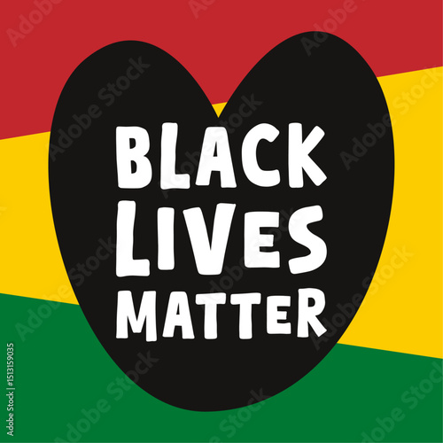 Vector Illustration of Black Lives Matter. June.