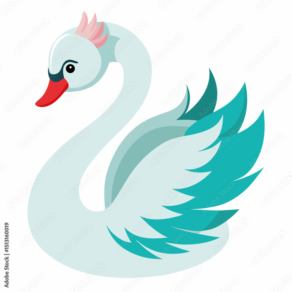 Obraz premium swan with water drops