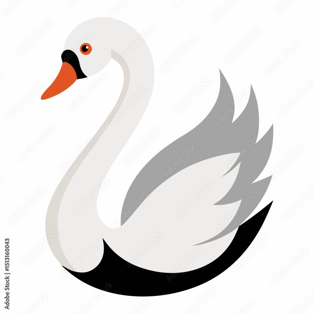 Fototapeta premium black swan vector