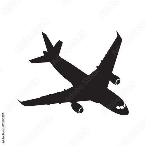 airplane in the sky vector illustration