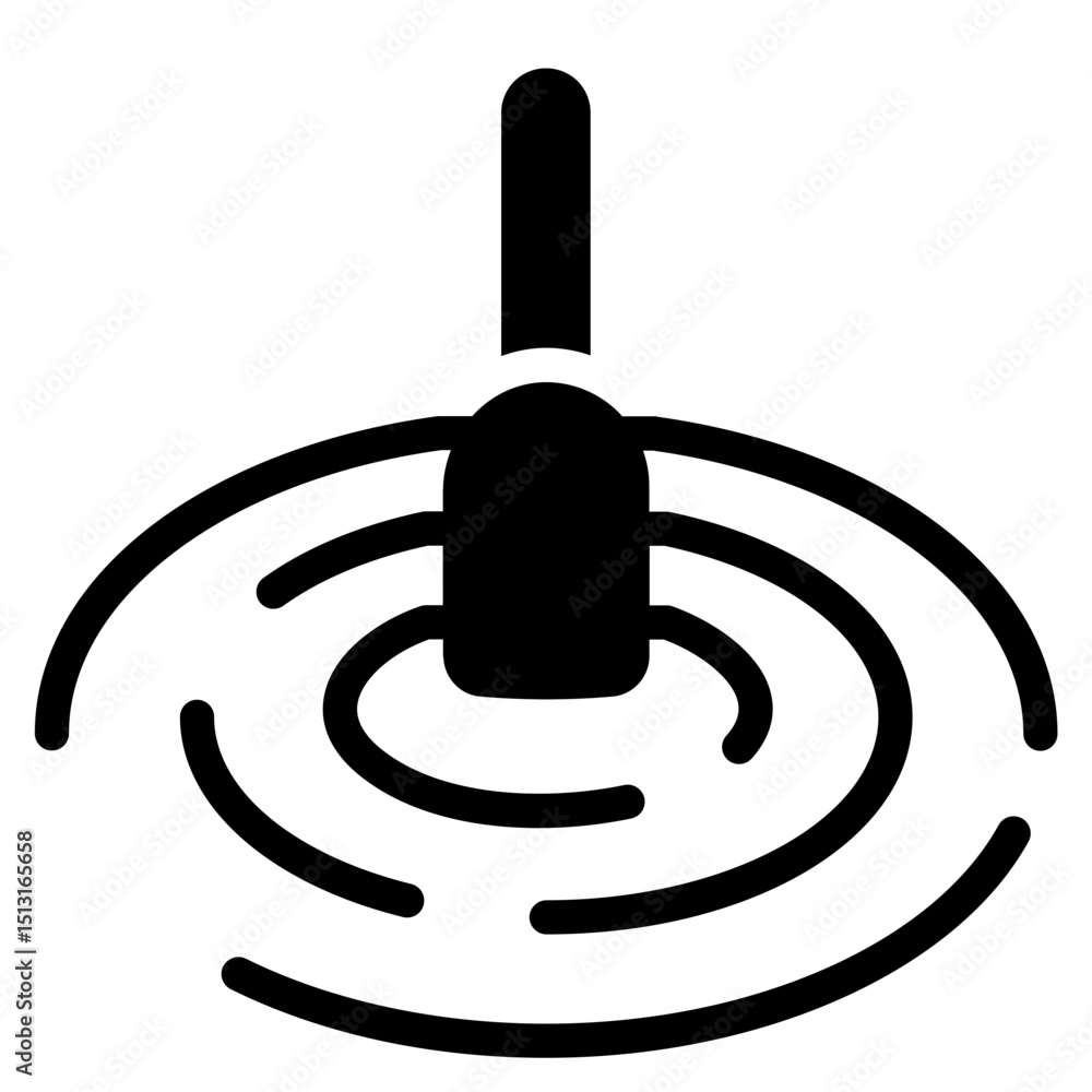 Fishing hook Solid Icon Fishing hook Solid Icon
